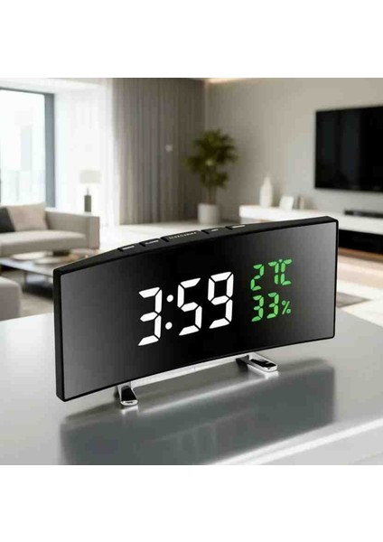Modern Büyük LED Dijital Masa Saati Sıcaklık ve Nem Ölçer modelleri