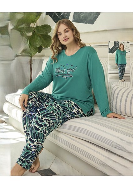 Battal Vıskon Uzun Kollu Pijama Takımı 240641