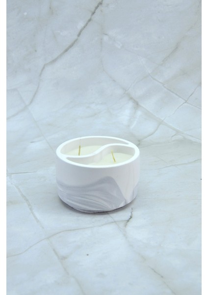 Yin Yang Mermer Desenli Dekoratif Beton Mum –palm Wax Vegan El Yapımı Mum fiyatları