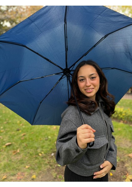 8 Telli Otomatik Rüzgar Dayanıklı Sihirli Şemsiye Lacivert GB20298 fırsatları