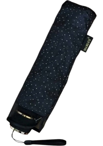 8 Tel Taşlı Fiyonklu Fiyonk Baskılı Katlanabilir Rüzgar Geçirmez Siyah fiyatları