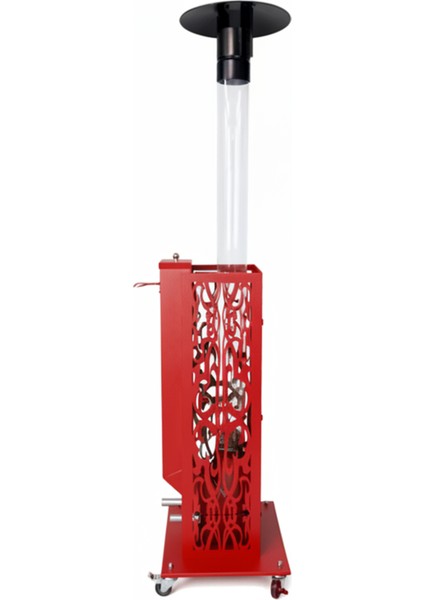 Retro Kırmızı Tekerlekli Lazer Korumalı Füze Pelet Soba modelleri