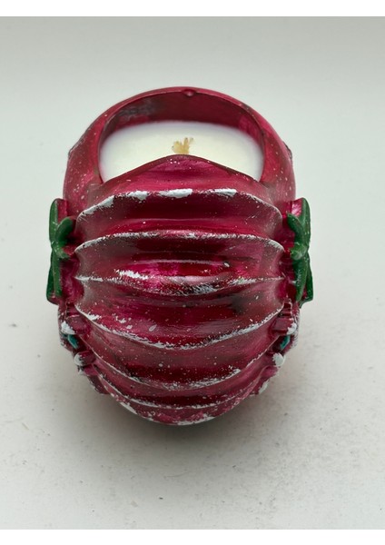 Aqualis Yılbaşı Mumluk Vanilya Kokulu Soya Mumu modelleri