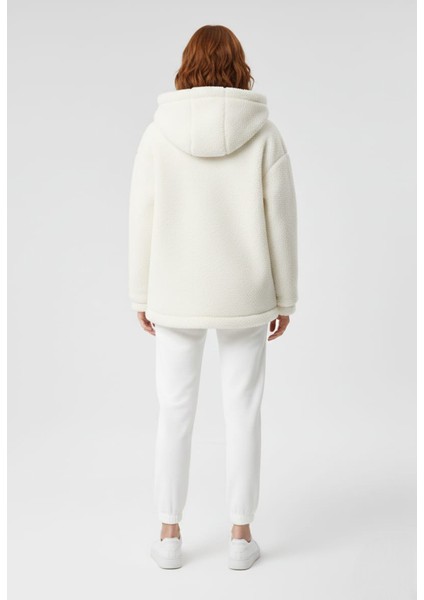 Kadın Kapşonlu Fermuarlı Peluş Mont Ceket fırsatları