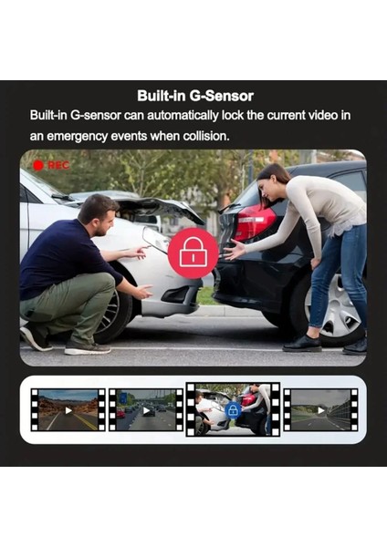 Ultra Hd 4K -Gps Özelliği - Wifi Tlfn Uygulama - 3 Lens Kameralı 2.35 Inç Ekran Gece Görüşlü 170 Derece Geniş Açı G- Sensörü Park Sensörü Dvr Araç Kameras modelleri