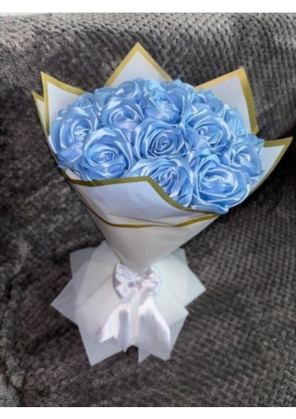 Mavi El Yapımı Gül Demet Buketi