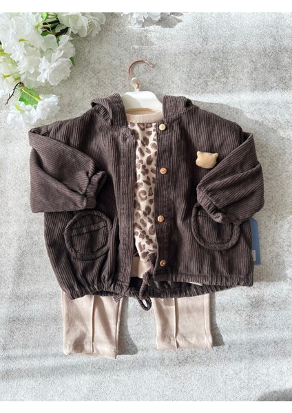 Kapüşonlu Kız Bebek Takım