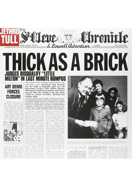 Jethro Tull - Thıck As A Brıck - 1 CD - ( Plak Değildir. )