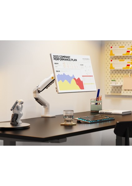 Monitör Standı North Bayou Nb F80 (2026 Yeni Model) Amortisörlü Tekli Monitör Standı Beyaz White (17-30 Inç)-(2-9 Kg) fiyatları