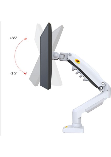 Monitör Standı North Bayou Nb F80 (2026 Yeni Model) Amortisörlü Tekli Monitör Standı Beyaz White (17-30 Inç)-(2-9 Kg)