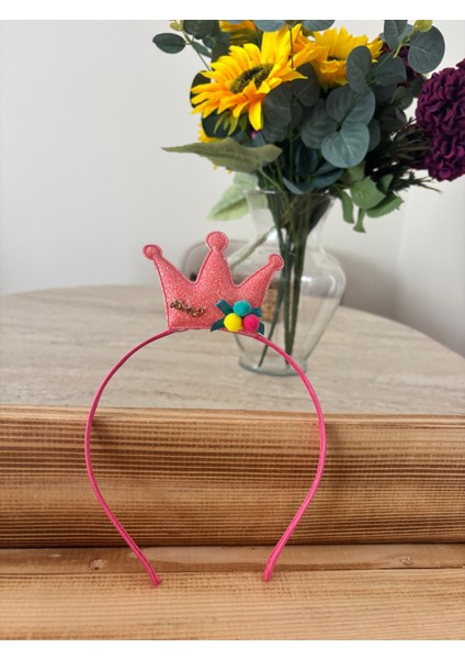 Kız Çocuk Ince Prenses Model Taç Fuşya fiyatları