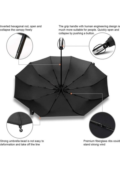 Şık Siyah Şemsiye ile Tarzınızı Tamamlayın fiyatları