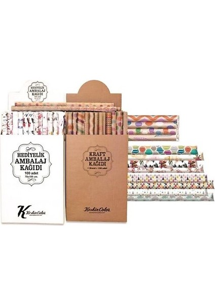 Keskin Color Ambalaj Kağıdı Pastel Tekli Rulo 70X100 100350-99-100-LI-STD