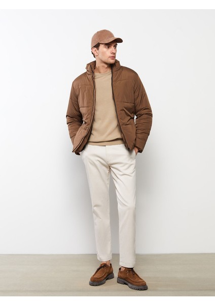 Yeni Sezon Standart Kalıp Dik Yaka Erkek Şişme Mont