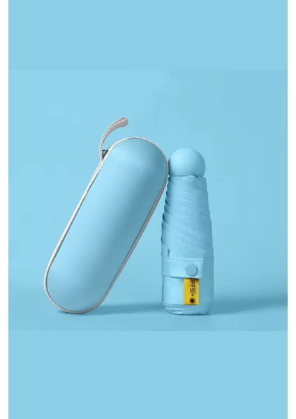 Mavi 8 Telli Kapsüllü Şemsiye, Kolay Taşıma ve Saklama Için Harika Seçenek fiyatları