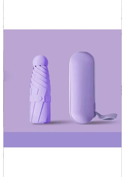 Lila Renkli Özel Kılıflı Şemsiye, Şık ve Kullanışlı Tasarım