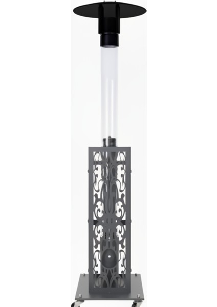 Retro Turuncu Tekerlekli Lazer Korumalı Füze Pelet Soba