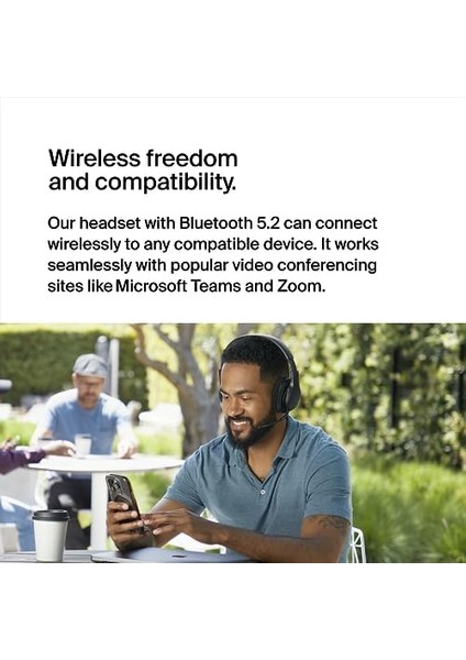 Soundform Adapt Mikrofonlu Kablosuz Kulaklık, Dahili Boom Mikrofonlu Kablosuz Kulaklık, Çok Noktalı Bağlantı, Enc, 65+H Bluetooth Bilgisayar Üstü Kulaklıklar Pc, Dizüstü Bilgisayar, Ofis Için modelleri