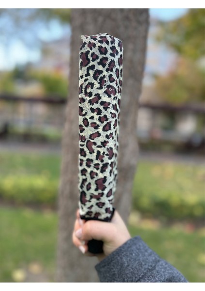 8 Telli Otomatik Leopar Desenli Rüzgar Dirençli Şemsiye Kahverengi modelleri