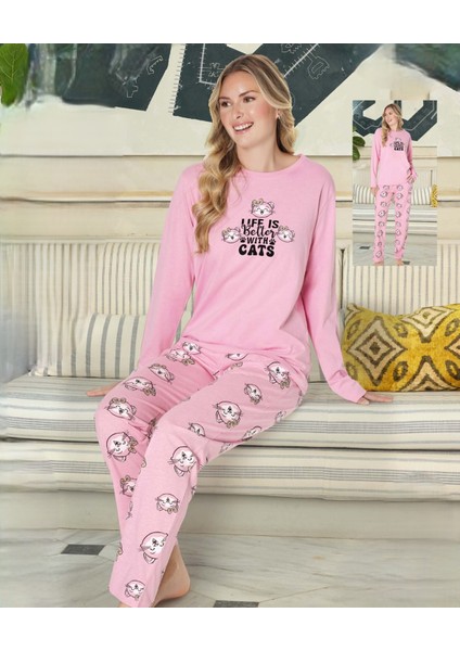Patlı Uzun Kollu Pijama Takımı 240708