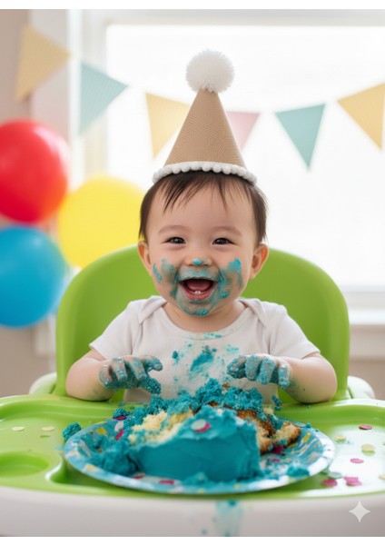 Bebeğinizin Özel Günleri Için Sade ve Şık Bir Tamamlayıcı! Üzerinde Herhangi Bir Yaş Yazısı Veya Rakam Bulunmayan Mini Jüt Pembe Simli Ponponlu Bebek Parti Şapkası, Farklı Doğum Günü Konseptleri fiyatları