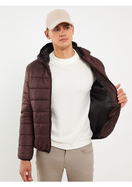 Yeni Sezon Standart Kalıp Kapüşonlu Erkek Şişme Mont modelleri