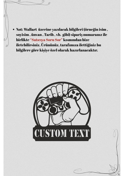Kişiselleştirilebilir Isimli Gamepad Metal Duvar Dekoru Modern Oyuncu Odası Tablosu