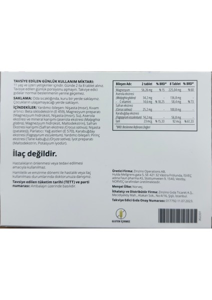 Viva 3KUTU Magnezyum Safran Içerikli Gıda Takviyesi fırsatları