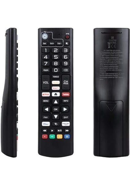 Dreamstar Android Netflix-Youtube-Prime Video Tuşlu Tv Uyumlu Uydu Kumandası