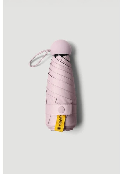 Tam Otomatik Kırılmaz 6 Telli Kapsül Şemsiye, Çantalı, Pembe fiyatları