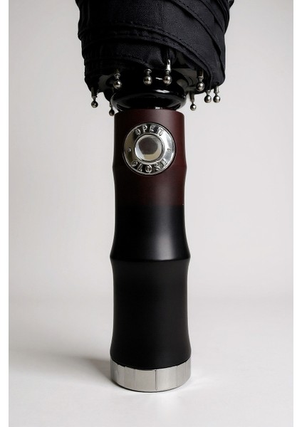 Otomatik Açma Kapama 10 Fiber Telli Çift Telli Siyah Şemsiye modelleri