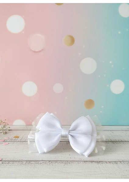 El Yapımı Saten Puantiye Tül Detaylı Fiyonk Taç fiyatları