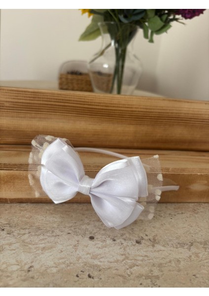 El Yapımı Saten Puantiye Tül Detaylı Fiyonk Taç indirimleri