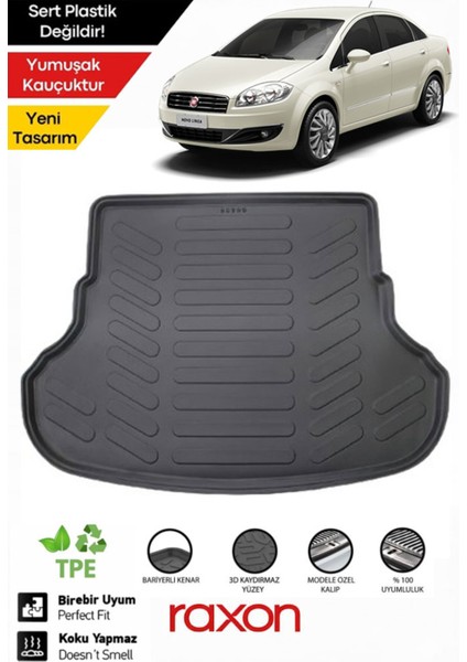 Fiat Linea 2011 Bagaj Havuzu – Kaymaz, Kokusuz, Yükseltilmiş Kenar Tam Uyumlu