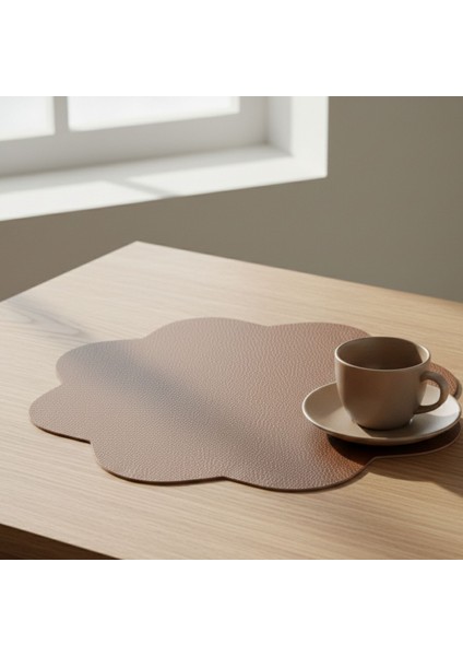 2 Adet Deri Amerikan Servis-Kolay Silinebilir SUPLA-33X33 Cm-Sekizgen Çiçek Desenli indirimleri