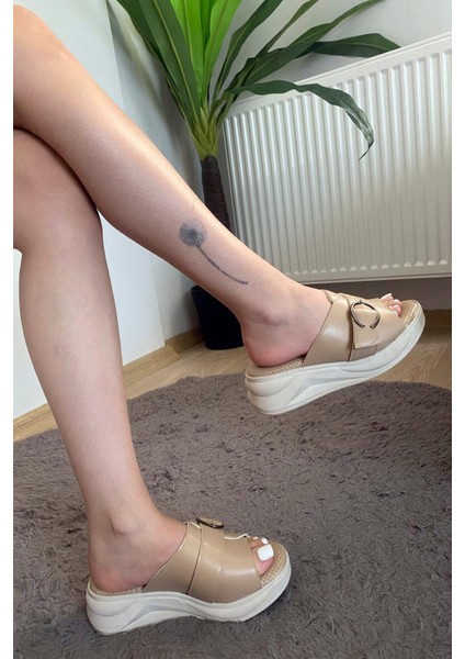 Kadın Reso Ten Konfor Ortopedik Taban Tokalı Terlik 130 indirimleri