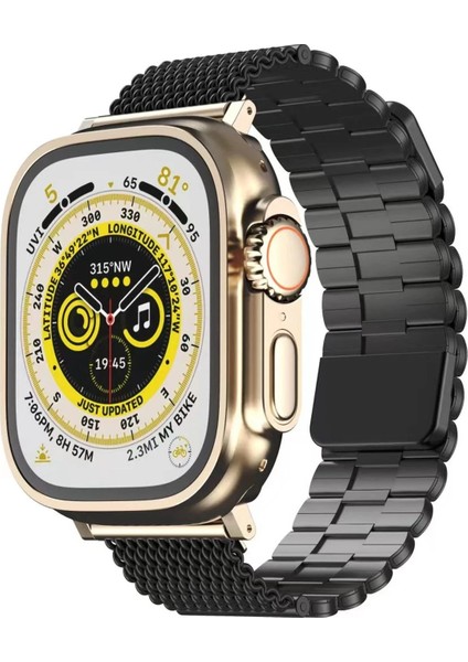 Apple Watch 42MM Ascend Metal Kordon - SIYAH-(5796) - SB001M-48BCM9