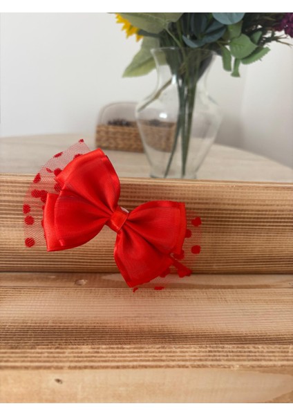 El Yapımı Saten Puantiyeli Tül Detaylı Fiyonk Taç indirimleri