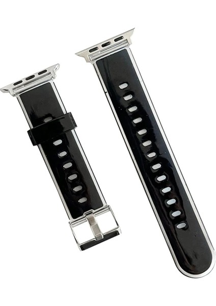 Watch 45MM Jelly Silikon Kordon - SIYAH-(5796) - SB001M-47RBM3