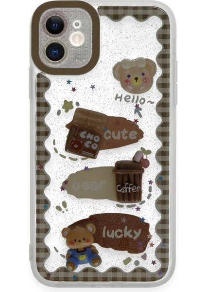 iPhone 11 Kılıf Sweet Desenli Silikon Kapak - ŞEFFAF-(5796) - SB001M-49ZMP7
