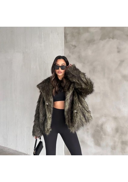Kadın Kılçıllı Suni Kürk Çıt Çıt ve Cep Detaylı Mont indirimleri