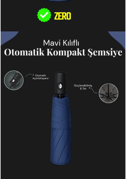 Otomatik Kırılmaz Şemsiye, Unisex, Kılıf ve Çanta Ile, Şık ve Kullanışlı modelleri