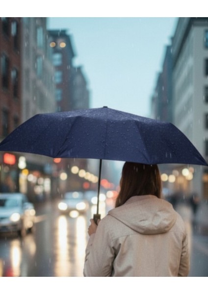 Kompakt Otomatik Şemsiye, Su Geçirmez ve Şık Mavi Renk Seçeneği fırsatları