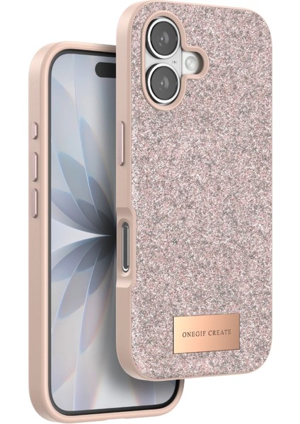 Apple iPhone 17 Uyumlu Parlak Simli Taşlı Premium Kalite Kadın Telefon Kılıfı Kapak