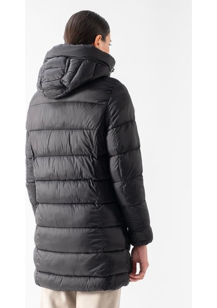 Primillo Nordic Uzun Kapüşonlu Şişme Mont Siyah modelleri