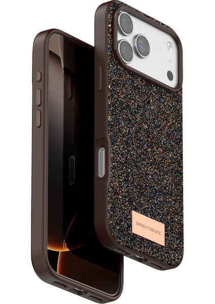 Apple iPhone 17 Pro Max Uyumlu Parlak Simli Taşlı Premium Kalite Kadın Telefon Kılıfı Kapak