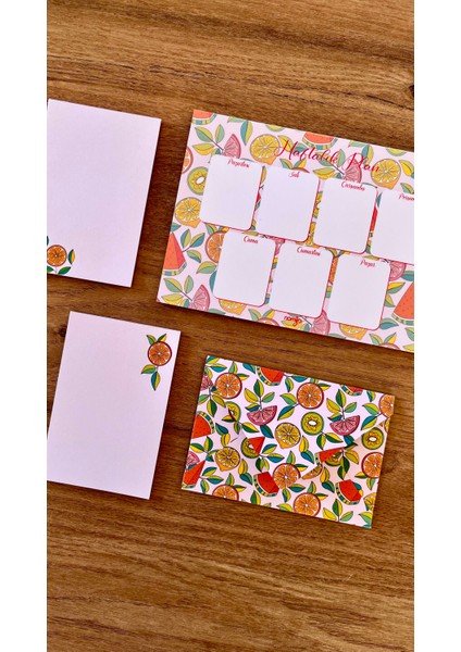 Planlayıcı Set Desenli 50 Yp. + Zarf