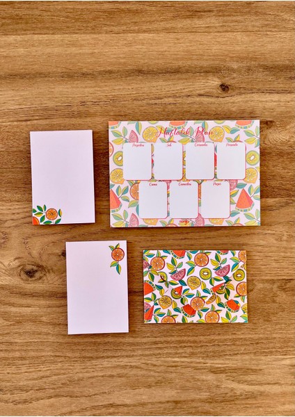 Planlayıcı Set Desenli 50 Yp. + Zarf modelleri