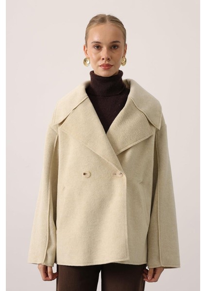 Oversize Kaşe Ceket