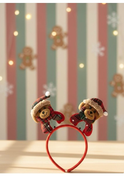 Yılbaşı Koleksiyonu Kırmızı Sallanan Ayıcıklı Taç fiyatları